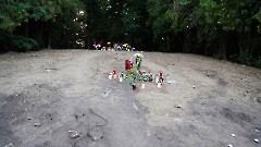 6. На месте, где находился  мемориал советским десантникам в Мерекюла после 'преноса'. Фото -  Александр Хмыров, 17 августа 2022 г.