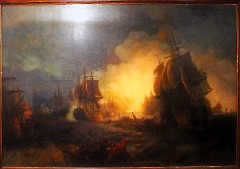 15. Айвазовский И.К. 'Чесменский бой в ночь с 25 на 26 июня 1770 года'. 1848 г. (копия). Центр культуры 'Mere', 29 ноября 2025 г. Фото- Александр Хмыров