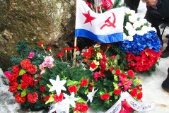 Памятный митинг на месте высадки советского морского десанта в 1944 г. Мерекюла, 14 февраля 2019 г.
