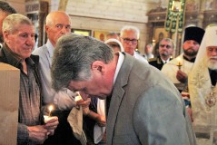 Освящение мемориальной доски в память о моряках, погибших во время Таллинского перехода