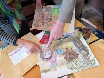 На подведении итогов конкурса детского рисунка