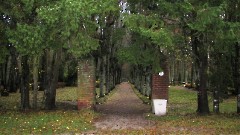 Tudu kalmistu. Вид на кладбищенские ворота и аллею. Фото М.Абель, дата 20.10.2009