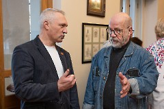 19.На открытии выставки Ирины Божерьяновой «Путешествие к себе». Центр русской культуры, 4 марта 2025 г. Фото - Урмас Роос